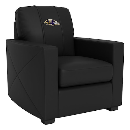 Dreamseat Silver Club Chair with Baltimore Ravens Primary Logo XZ7759002CHCDBK-PSNFL20010